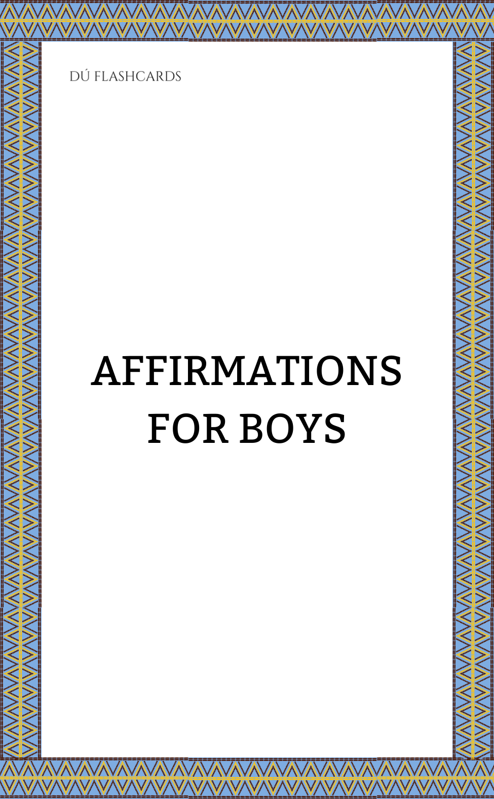 Affirmations for Boys Flashcards