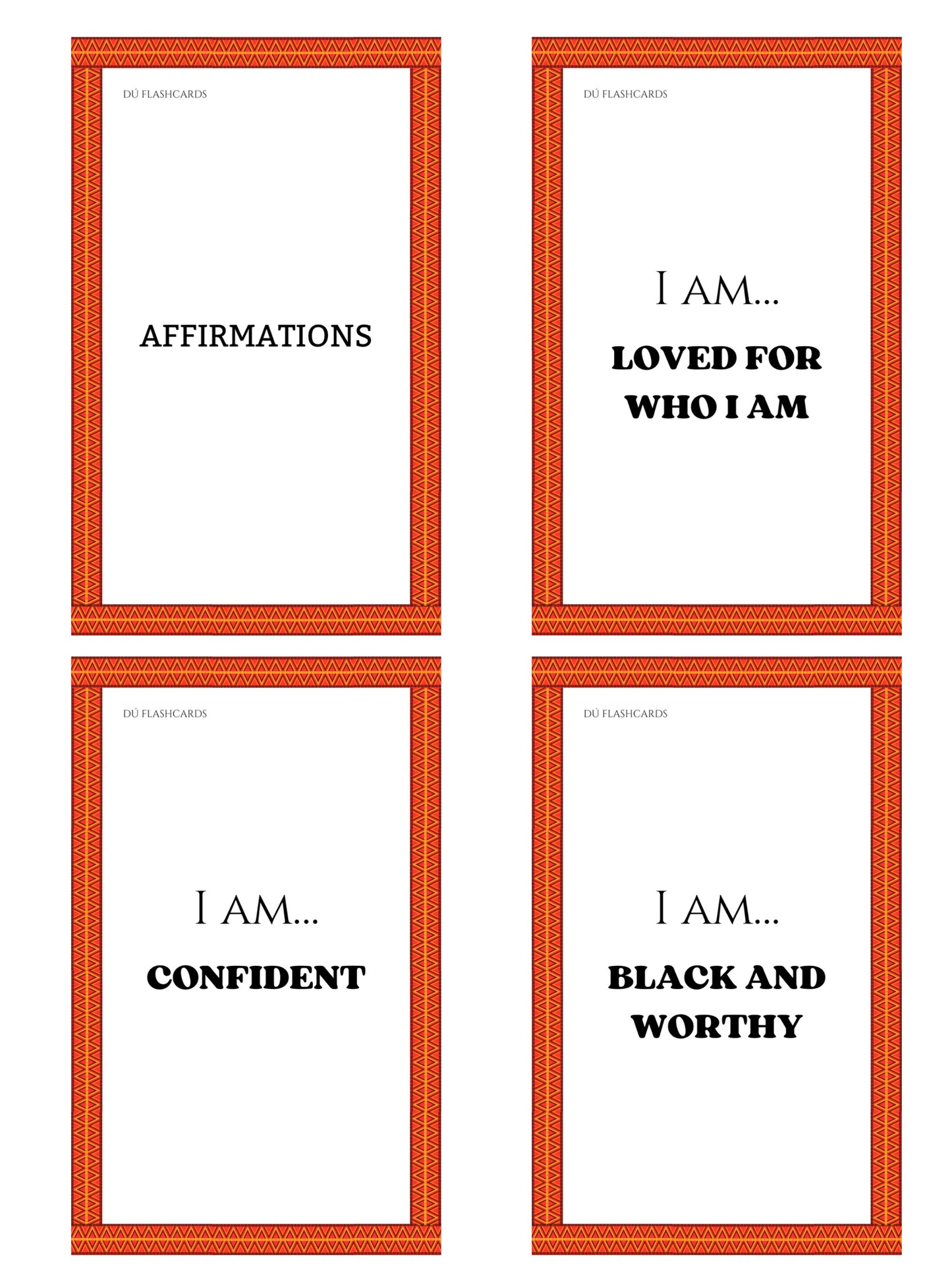 Kids Affirmations Flashcards